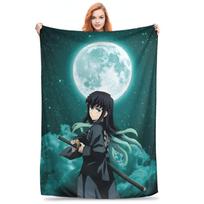 Mist Hashira Muichiro Tokito Blankets Anime Demon Slayer Plush Awesome Breathable Throw Blankets for Bedding Lounge  Winter 30x40in