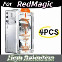 4 vnt. ekrano apsauga ZTE Nubia Redmagic Red Magic 8/8S/9/9S/10/10S/5G, 9H grūdintas stiklas, pilnas padengimas nuo krašto iki krašto, pro plėvelė ZTE nubia RedMagic 9 Pro