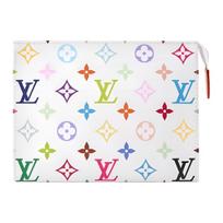 Louis Vuitton X Takashi Murakami Kosmetinė 19 Balta Daugiaspalvė Klasikinio Monogramos Spaudinio Kosmetinė Moteriška kosmetinė M28241 Shopping Bag Set(Basic Set+Shopping Bag)