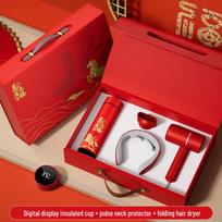 Luxury Business Gift Set with Thermos, Neck Massager & Hair Dryer