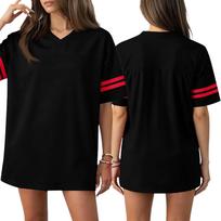 Vienadienės tuščios futbolo marškinėliai moterims Unisex sportiniai marškinėliai Treniruočių sportiniai kostiumai Apranga XL juoda