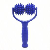 1pc Muscle Massage Stick, Dual Ball Handheld Roller Massager For Yoga, Shoulder & Neck Relaxation Tool With Leg And Arm Myofascial Release 1pc mėlyna