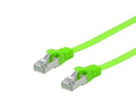 Equip Patch Cable Cat6A Flat U/FTP 2xRJ45 5.00m green LSZH polybag