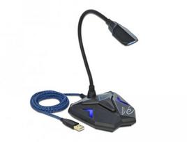 Delock Desktop USB Gaming Microphone Swan Neck Mute Button