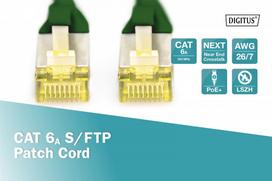 Digitus CAT 6A S/FTP Patch Cable, 1m, green