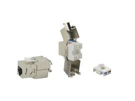 Equip Keystone Jack shielded Cat6A LSA, wzf.8Stk, sil