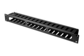 Equip 19" cable management RW removable. Steel 1U RAL9005