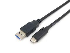 Equip USB-A3.2 to C Gen1 3A, St/Steel, 2.00m, black