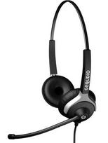 GEQUDIO Headset 2-Ohr for Yealink, Snom, Grandstream with Cable
