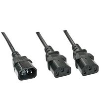 Lindy IEC-Netzkabel C14 with 2x IEC C13 1m