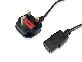 Equip UK-BS1363 Power Cord - C13 St/Busch 2.00m PVC Polybag