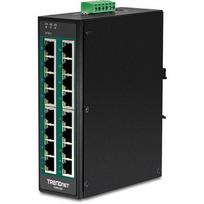 TRENDNET Industry Switch 16 Port Gigabit PoE+ DIN Rail Metal