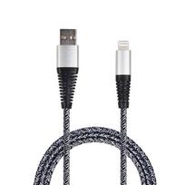 2GO USB Lightning Charging/Data Cable 1m Nylon with PET Cover.