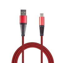 2GO USB charging/data cable USB Type-C 3.1 Nylon 1m red