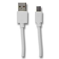 2GO USB charging/data cable USB-A - Micro-USB 1m Nylon white