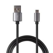2GO USB Charge/Transfer Cable "Luxury" for USB Type C 3.1, 1m, grey