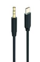 2GO Audio cable AUX/MP3 for USB Type-C - Stereo 100cm black
