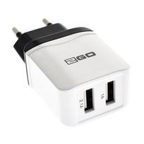 2GO Power adapter 10.5W 2-port 2x USB-A, white