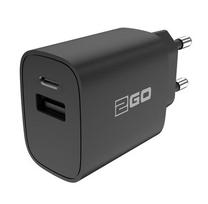 2GO Power adapter 20W 2-port 1x USB-A and 1x USB-C black