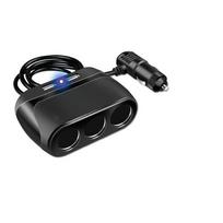 2GO Car charger 3-port 120W + 1x USB-A 1x USB-C black