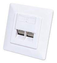 Intellinet 2-Port Cat6 10G RJ45-Underfloor Box STP white