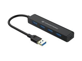 Conceptronic 4-Port USB 3.0 Hub, 4x USB 3.0, o. Net, software