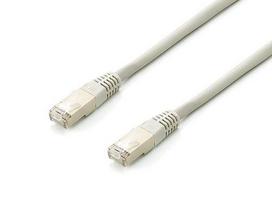 Equip Cat6A patch cable, 10x S/FTP, 2xRJ45, 1.00m, gray, flat
