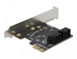 Delock 4 Port SATA PCI Express x1 Card Low Profile Form Factor