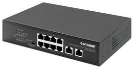 Intellinet 8-Port Gigabit PoE+ Switch with 2 RJ45-Ports, 120W