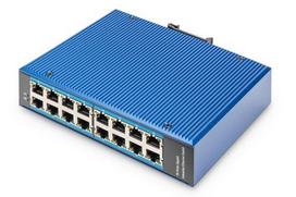 Digitus Switch Ind. 16-Port Gigabit Unmanaged blue