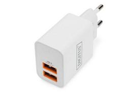 Digitus 15W Power Adapter 2 Ports 2x USB-A White