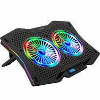 Inca Notebook Cooler 2x 115x15mm Fan/RGB/1200RPM/2xUSB, retail packaging