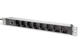 Digitus 8-way power outlet strip 1HE PDU, IEC C14 standard IT