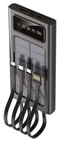 2GO Solar Power Bank 10000mAh with LED Pocket Light Black
