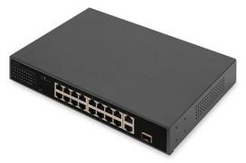Digitus 16-Port 10/100 32W PoE Switch, Black