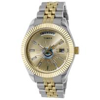 Laboratorinis laikrodis Kvarcinis 5 ATM Atsparus vandeniui Mineralinis stiklas Auksinis ciferblatas TW2Y01700 Unisex [TIMEX] [Autentiškas] auksas