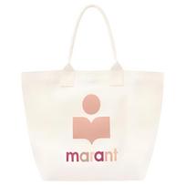 Isabel Marant Yenky Logotipo Detalus Viršutinės Rankenos Medvilninis Pirkinių Maišelis Pečių Rankinė Mažas Moteriškas Tote Smėlio spalvos PM0002FAB1X01O23ECSMALL Basic Set (Bag+Dust Bag)