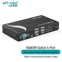 MT-viki 4-Port VGA KVM Switch with Cables
