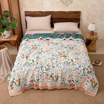 Brangdy Soft Yarn Floral Gauze Towel Quilt