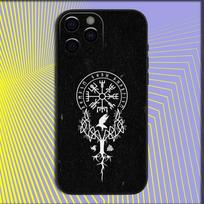 V-Viking V-Vegvisir Logo Phone Case For iPhone 16,15,14,13,12,11,Pro,X,XS,Max,XR,Plus,Mini Soft Black Cover iPhone13mini