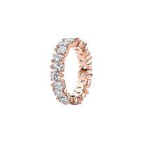 Pandora 14K Rose Gold Inlaid Design Ring Unisex rings 183021C01 Box,56
