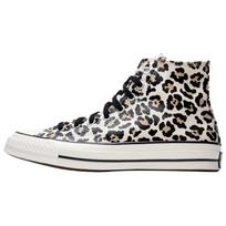 Converse Chuck 70 High Glow-In-The-Dark Leopard Print Unisex Sneakers Cream Egret Light-Fawn A13436C 36.5