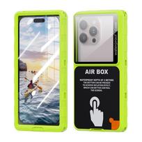 Prabangus IP68 atsparus vandeniui telefono dėklas, skirtas Samsung Galaxy A16 A36 A56 A55 A35 A25 A15 A54 A34 A24 A14 A73 A53, 360° pilnas dangtelis, oro pagalvėlė Galaxy A53 5G žalia