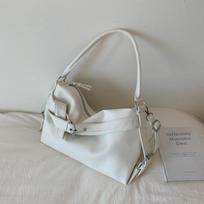 Large-capacity Soft Leather Tote Bag Laid-back Single-shoulder Crossbody Bag Retro New Style Hot Girl Motorcycle Bag balta