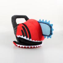 Chainsaw Man Pochita Cosplay Helmet, Electric Times Bop Doll, Anime Plush Hat, Head Cover raudona