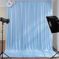 2 vnt. 5x8/10 pėdų nesiglamžančios baltos satino fono užuolaidos vestuvėms, gimtadienio vakarėliams, fotografijos fonas, kūdikio sutikimo dekoras 150x245cm(5x8FT)