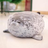 Elastic Crystal Osaka Seal Plush Toy Cushion Cute Aquarium Doll 30cm pilka