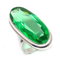 Natural Tsavorite Gemstone Handmade 925 Sterling Silver Jewelry Ring Size 6 ETC-12485