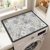 50X60cm Vintage Checkered Printed Washing Machine Dust Cover Pad, Quick-Dry Absorbent Protective Top Mat For Washer And Dryer KTJ 30*40cm