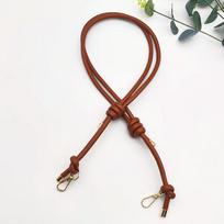 Adjustable DIY Woven Handbag & Crossbody PU Bag Strap Replacement tamsiai ruda spalva